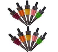Hduacuge Bouchons de Bouteilles de vin Vierges 10 pièces Bouchon de Bouteilles en métal avec Bague d'étanchéité colorée avec Tige filetée Argent réutilisable