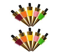Hduacuge Bouchons de Bouteilles de vin Vierges 10 pièces Bouchon de Bouteilles en métal avec Bague d'étanchéité colorée avec Tige filetée Or réutilisable