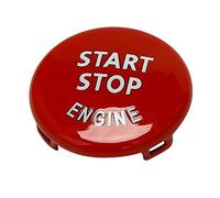 Hduacuge Bouton De Démarrage Bouton D'Arrêt Bouton du Moteur Couvercle du Commutateur D'Allumage Remplacement pour X1 X3 X5 X6 Z4 Série 1 3 5 (E87, E90 / E91 / E92 / E93, E60) (Rouge)