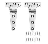 Hduacuge CharnièRes de Qualité T, CharnièRes de Bateau, 6 Pouces X 3 Pouces, Bruit, Acier Inoxydable 316 Robuste avec Vis (2 PièCes)