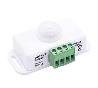 Hduacuge ContrôLeur de Fonction de Capteur de Mouvement PIR DC 12V 24V Corps de Commutateur de LED Interrupteur Infrarouge Minuterie de Mouvement Blanc pour Bandes de LED