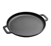 Hduacuge CuisinièRe à Pizza en Acier pour PoêLe à Pizza en avec PoignéEs Faciles à Saisir Pierre Profonde pour Four ou Plaque Chauffante à Gaz, 35 X 35 Cm