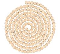 Hduacuge Guirlande de NoëL en Perles de Bois Naturel de 9 Pieds Guirlande de Sapin de NoëL en Bois, Parfaite pour Une Ferme de Campagne Rustique
