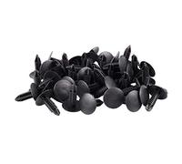 Hduacuge Lot de 48 rivets en plastique noir de 5 mm x 5 mm de diamètre