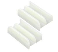 Hduacuge M6219 Guide Inférieur de Porte de Douche Coulissante pour Porte de Douche Coulissante (à Suspendre par le Haut) Guide de Porte de Douche, Canaux de 1/2 Po, Paquet de 2