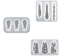 Hduacuge Moule de Coulée de Résine de Poignée de 3pcs pour Le Moule de Résine Époxyde de Poignée de Coutellerie de DIY