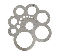 Hduacuge Outil de Coupe Du Cuir Coin Cutter Cercle Dessin Modèle RèGle en MéTal pour la Maroquinerie Travail Du Bois Couture Bricolage Artisanat