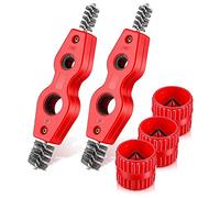 Hduacuge Outil D'éBavurage D'AléSoir de Tuyau, Ensemble de Cure-Pipe et D'AléSoir en Cuivre 5 PièCes, Brosse D'éBavurage de Tuyau, Outil de Chanfrein de Tube