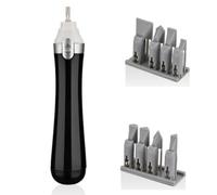 Hduacuge Ponceuse Alternative Électrique, avec Tête de Ponçage 8 Pièces pour Loisirs, Art, Miniature, Polissage de Figurines, Ponçage