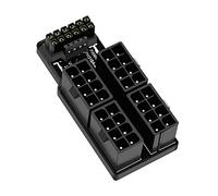 Hduacuge pour Carte Graphique 4090 4080 ATX3.0 4X8Pin 12+4Pin Adaptateur Secteur Connecteur Coudé à 180 DegréS pour Câble d'alimentation,A