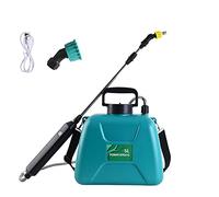 Hduacuge PulvéRisateur éLectrique 5L PulvéRisateur de Gazon PulvéRisateur de Mauvaises Herbes avec 2 Buses de PulvéRisation TéLescopique et BandoulièRe RéGlable Vert