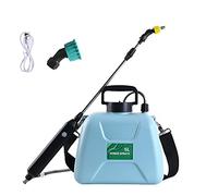Hduacuge PulvéRisateur éLectrique 5L PulvéRisateur de Pelouse avec 2 Buses de PulvéRisation TéLescopique et BandoulièRe RéGlable Bleu