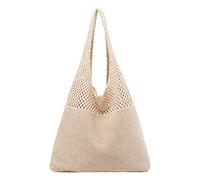 Hduacuge Sac à Main de au Crochet pour Filles, Sac Fourre-Tout Tissé à la Main éVidé D'éTé, Sac à Main à Tricoter Creux