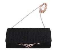Hduacuge Sac de Soirée Pour Femme Fête Paillettes Sac Pour Femmes Filles de Mariage Embrayages Sac À Main Chaîne Sac À Bandoulière (Noir)