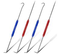 Hduacuge Scriber à Double Pointe, Crochet en MéTal pour Outil de Scribe et Ensemble D'Outils de SéLection Outil de Marquage à Pointe Droite de 45 DegréS à 90 DegréS 4 PièCes