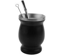 Hduacuge Service à Thé Yerba Mate en Acier Inoxydable à Double Paroi Tasse à Thé Water Mate avec CuillèRe Bombilla de Paille et Brosse de Nettoyage 8Oz