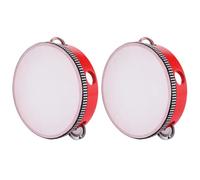 Hduacuge Tambourin Rond en Bois de 8 Pouces pour Enfants et Adultes, Adapté Aux Débutants et Aux Joueurs de Tambourin Professionnels Durables