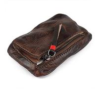 Hduacuge Vintage en Cuir Mini Porte-Monnaie Porte-Cartes Porte-Monnaie Embrayage Mâle Court Fermeture éClair Sac de Changement