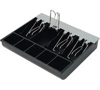 HDWR HD-WS33 Tiroir Caisse, 30x25x6 cm, Tiroir-caisse Monnaie, Tiroir-Caisse Enregistreuse, Plateau Pour Tiroir-Caisse, Acier à Ressort, Compartiments Réglables Pour Pièces et Billets