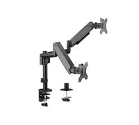 HDWR SolidHand-AS02 Cadre de Montage Double, Support de Moniteur, Support de Moniteur Double pour 17-32 Pouces, Montage à Ressort, Norme VESA, 9 kg/Moniteur, Montage Stable, Acier