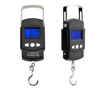 HDWR wagPRO-H50D Petite balance numérique jusqu'à 50 kg/110 lb Mesure jusqu'à 100 cm Balance à Poisson électronique avec ruban à mesurer Balance de poisson électronique 2 piles AAA incluses