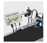 HDXAEW Imprimante à Jet d'encre en Ligne et Date d'encre Code à Barres Code QR Données Variables Logo Date Limite Ligne de Production de Bande sur Toutes Les Surfaces(12.7 Printer-1 Ink)