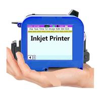 HDXAEW Mini-imprimante à Jet d'encre Portable, buse de 12.7mm, Code-Barres QR, Date de lot, numéro de Logo, Machine de Codage de Date d'expiration, Non cryptée sur Toutes Les Surfaces(Non Cartridge)