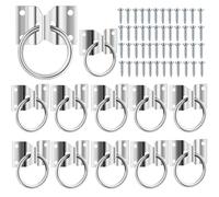 HDYEGY Lot de 12 anneaux de cravate croisés pour cheval, anneau d'attelage avec vis pour écurie de cheval
