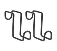 HDYEGY Lot de 2 crochets en métal robuste de 10,2 cm pour accrocher des brides de cheval, des licol et des seaux (noir)