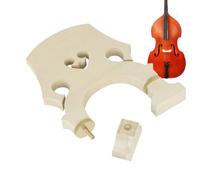 HDYNUZ Chevalet de contrebasse réglable en Bois d'érable 4/4, 3/4, 1/2, 1/4, 1/8, vis en Laiton, Remplacement pour contrebasse, Accessoires pour contrebasse Droite(1/8)