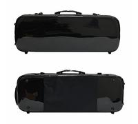 HDYNUZ Étui pour Alto Boîte à Alto en Fibre de Carbone mélangée Taille réglable Alto Multicolore avec Roue au Sol et Sac à Musique 15-17" (Color : Rectangular Black)
