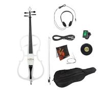 HDYNUZ Violoncelle électrique 4/4 en Bois Massif, Corps en Bois d'érable, raccords en ébène, Fait à la Main, pour étudiant débutant, Concert Professionnel, Kit de Violoncelle Pleine Taille