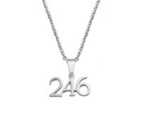 Hdyrpex Code régional 246 Barbade Pendentif Collier pour homme Femme Acier Inoxydable Pendentif Collier