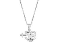 Hdyrpex Venezuela Area Code 58 et VEN Collier pendentif pour homme et femme en acier inoxydable