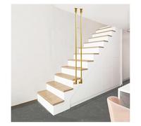 HDYZJQ Garde Corps escalier Balustres D'escalier en Métal, Broches en Fer Montées sur Le Côté pour Escalier, Colonnes De Garde-Corps Carrées De Sécurité pour Marches(Gold,H 40in/3.3ft/102cm)