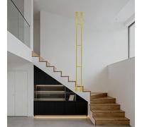 HDYZJQ Garde Corps escalier Broches Métalliques Carrées pour Escalier, Balustre D'escalier en Fer, Colonnes De Garde-Corps pour Marches De Porche De Couloir(Gold,H 40cm/1.3ft/16in)