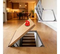 HDYZJQ Panneau D'accès Au Sol Qui Accepte Le Revêtement De Sol sur Le Dessus, Porte De Trappe Cachée, Trou D'inspection du Vide Sanitaire, Anse D'entrée(97x117cm (38x46in))