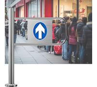 HDYZJQ Porte D'accès Automatique À Sens pour Contrôle des Foules, Portail Battant pour Aire De Jeux, Supermarché, Parc, Cloison(L-35in (90cm))