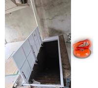 HDYZJQ Porte De Trappe De Sol pour sous-Sol, Panneau D'accès Au Vide Sanitaire Qui Accepte Le Carrelage en Marbre, Couvercle De Trou D'entrée De Cave(55x33in (140x84cm))