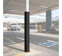 HDYZJQ Rembourrage Autocollant pour Poteau De Garage, Coussin De Panier De Basket pour Poteau Carré, Tapis De Protection Universel en Mousse pour Colonne, Noir(T 60in,3x3in (7x7cm))