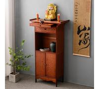 HDZNDH Bouddha Étagère Statue Stand, Autel Bouddhiste avec Plateau Coulissant, Tiroir Et Grand Cabinet De Rangement, Présentoir Polyvalent pour Décoration Intérieure, Méditation Et Objets Sacrés