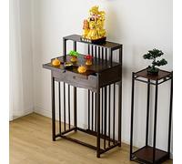 HDZNDH Étagère D'autel De Bouddha, Table D'offrande De Niche À Usage Domestique, Bouddha Autel Étagère Sanctuaire avec Plateau Coulissant Tiroir,Structure Stable Et Design À Plusieurs Niveaux