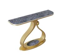 HDZNDH Meuble Console D'entrée Moderne, Console Entree De Style Industriel avec Plateau en Pierre & Base Métallique Artistique, Montage Facile pour Salon, Couloir, Chambre