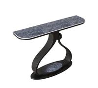 HDZNDH Meuble Console D'entrée Moderne, Console Entree De Style Industriel avec Plateau en Pierre & Base Métallique Artistique, Montage Facile pour Salon, Couloir, Chambre