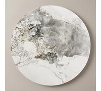 HDZNDH Plateau Tournant Lazy Susan En Pierre Frittée Effet Marbre Pour Table À Manger, Présentoir Rotatif À 360° Silencieux Et Fluide, Organisateur Central Rond Pour Fêtes Et Banquets Familiaux