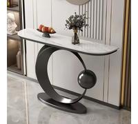 HDZNDH Table Console Meuble Artistique Moderne, Table D’Entrée Étroite avec Plateau en Pierre, Console Entree De Style Industriel, Structure Métallique Courbée Créative, pour Salon, Couloir, Chambre