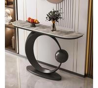 HDZNDH Table Console Meuble Artistique Moderne, Table D’Entrée Étroite avec Plateau en Pierre, Console Entree De Style Industriel, Structure Métallique Courbée Créative, pour Salon, Couloir, Chambre