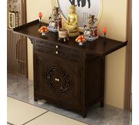 HDZNDH Table D'autel avec Rangement, Meuble en Bambou, Étagère De Méditation Forme Bouddha, Autel Sculpté Vintage pour Rituels, Présentoir Polyvalent for La Décoration Intérieure