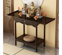 HDZNDH Table D'autel De Méditation,Étagère D'autel De Bouddha, Niches De Bouddha Chinoises, Meuble De Prière Bouddhiste pour Petits Espaces, avec Rangement Et Sculpture De Nuage Propice