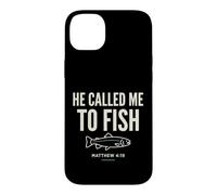 He Called Me to Fish Faith Bass Fishing Christian Matthew Coque pour iPhone 14 Plus